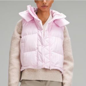 Lululemon NWT wunder puff cropped vest meadowsweet pink 4